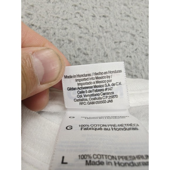 Forever Falcon Shirt Mens Large White Graphic Tee Open Minded Gildan Cotton - Picture 4 of 11